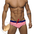 Miniatyrbild 1 av 5: Badkläder Herr Kalsonger | Badshorts Herr | Herr Badbyxor | Herr Låg Midja Trunk C1 red with pad M