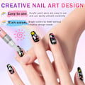 Miniatyrbild 3 av 7: 12 Färger Nagelkonstpennor för Nagelkonstdesign Akrylfärg Nagelkonstmarkörer Ritning Målning Nagelkonst Graffiti Penna Snabbtorkande Vatten