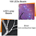 Pikkukuva 4 / 8: Monivärinen LED-puuvalo kaukosäätimellä, 108 säädettävää sisätilan valosarjaa F:lle Material: Polyester Material: Polyester