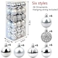 Miniatyrbillede 2 af 4: Kuglepynt, brudsikre rotte-trævedhæng bryllupsrotte, trærottekuglepynt Silver Christmas Ball style2