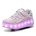 Miniatyrbillede 1 af 5: Børnesneakers Dobbelthjulede Sko LED Lys Sko Q7-yky