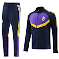 Miniatyrbild 1 av 2: 2425 ny Real Madrid fotbollsuniform med långa ärmar, vuxen hoodie, lång dragkedja, höst- och vinterjacka träningsset lila purple XL