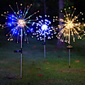 Miniatyrbillede 5 af 6: LED Solar Fyrværkeri Lyskæder Udendørs Vandtæt Plæne Gangsti Havelamper Til Terrasse Gårdhave Fest Jule Bryllupsdekoration 120 LED-8 Modes White
