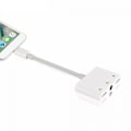 Pikkukuva 3 / 5: Mini Dual Lightning -jakajasovitin AUX-äänimuunnin kahdella 3,5 mm:n kuulokeliitännällä - 3654657661427