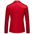 Miniatyrbillede 2 af 3: Mænds Enkelt Bryst Blazer med Lapel - Formel Forretningsjakke med Lange Ærmer