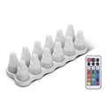 Rechargeable RGB LED Tea Wax Light Electronic Tea Light Lamp Atmosphere Decorative for Wedding, Home Decor AU Plug