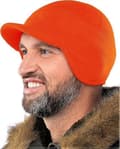 Fleece Vintermössa med Skärm - Herr - Öronlapp Brätte Skull Watch Cap Hatt Orange