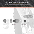 Miniatyrbilde 3 av 5: Sykkelhengerakseladapter Universal Koblingstype