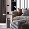 Miniatyrbillede 4 af 5: Bord Skrivebordslampe Led Berørings Dæmpbar Trådløs Soveværelse Natlampe Black