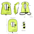 Miniatyrbillede 2 af 6: Redningsvest Snorkelvest SORT black