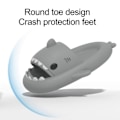 Miniatyrbillede 4 af 5: Shark Slides Børn Voksen Kvinder Mænd Shark Slippers - Cloud Shark Slide Strandsandaler Unisex Pude Hjem Julemand, 100% Ny Æblegrøn 40-41 40-41 Apple green