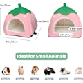 Miniatyrbilde 6 av 6: Marsvinseng, Kaninhus, Gjemmestedtilbehør, Koselig Gjemmested for Kanin, Piggsvin, Ilder, Chinchilla og Andre Små Dyr