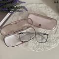 Transparent Brilleetui Simpel Letvægts Solbrilleetui Neutral Pink