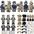 Miniatyrbillede 1 af 3: Kvalitets Høj Militær Våben Camouflage Ghost Specia Force Soldat Swat Taktisk Vest Tilbehør Minifigurer Dele Byggeklodser Legetøj