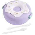 Pikkukuva 1 / 5: Söpö sarjakuva Donitsi 1000ml Lounasrasia Mikroaaltouunin kestävä Bento-rasia lokeroilla Koulutarvikkeet (LGL) Purple