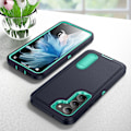 Miniatyrbillede 1 af 6: Anti-Støv Støtteben Faldsikring CoverKompatibel med Samsung Galaxy S23 Ultra 5G S 23 Plus S22 Ultra A54 A14 A13 A53 A04S 2 I 1 Taske Navy Blue for Galaxy S23 plus