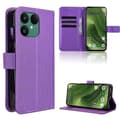 Diamanttextur Läder Telefonfodral För Fairphone 6 Purple