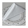 Miniatyrbild 3 av 4: Tygnapkiner Bomull Middagsnapkiner Med Fållade Kanter, Tvättbara Napkiner Perfekta För Fester, Bröllop (Vit)