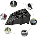 Miniatyrbillede 5 af 5: Kantstensrampe til bil, kraftige PVC-ramper til indkørsel - Kantstensramper til autocamper, lastbil, skurramper, kæledyr, rampe til kørestol