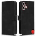 För Nothing CMF Phone 2 Pro Läderfodral - Slimmad Hudkänsla Anti-Fall Plånboksfodral Black