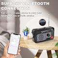 Miniatyrbilde 2 av 8: Multifunksjonell Solar Radio & Powerbank – USB-oppladbar med lommelykt, leselys og 3 lademetoder for utendørs bruk
