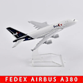 Miniatyrbild 2 av 5: Jason Tutu 16cm Fedex Airbus A380 Flygplansmodell Diecast Metall 1/400 Skala Flygplansmodell Presentkollektion
