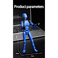Miniatyrbild 2 av 3: Titan 13 Actionfigur T13 Modellfigurer 3D-printad Multi-led Rörlig Lucky 13 Actionfigur Nova 13 Actionfigur Dummy Blå h Blå