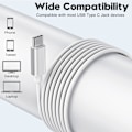 Miniatyrbilde 5 av 5: USB-C Hodetelefoner for Samsung Galaxy S23 Ultra S22 S21 FE S20 A53 A54 USB-C Hodetelefoner White