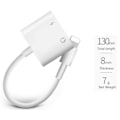 Pikkukuva 4 / 5: Mini Dual Lightning -jakajasovitin AUX-äänimuunnin kahdella 3,5 mm:n kuulokeliitännällä - 3654657661427