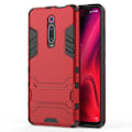 Pikkukuva 4 / 4: Punainen Hybrid TPU -kotelo jalustalla, yhteensopiva Xiaomi Redmi K20/K20 Pro/Mi 9T/Mi 9T Pro -puhelimesi kanssa