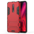 Pikkukuva 4 / 4: Punainen hybridi TPU -kotelo jalustalla Xiaomi Redmi K20/k20 Pro/mi 9t/mi 9t Pro -puhelimelle