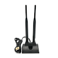 Miniatyrbilde 1 av 4: 2,4 GHz 5 GHz Dobbelbånds Wifi Antenne, RP-SMA Hann Antenne Magnetisk Base For PC
