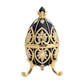 Miniatyrbild 1 av 10: Emajl Fabergé ägg smyckeskrin med gångjärn