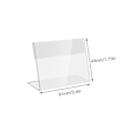 Miniatyrbillede 5 af 5: 30 stk. Mini Akryl Skilt Display Holder Pris Display Holder Små Display Stativer L-Formet Akryl Priskort Lille