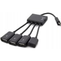 Miniatyrbillede 2 af 5: HUB 3x USB 1x MicroUSB Tablet PC ANDROID OTG Mus, JL706