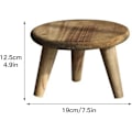 Miniatyrbild 3 av 7: Mini Rund Träpall Kort Träpall för Växter Mini Träpall Display för Hem Uteplats