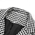 Pikkukuva 4 / 5: Yynuda miesten mustavalkoinen ruudullinen kaksirivinen 4 napin slim fit vapaa-ajan bleiseri
