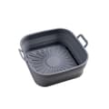 Foldable Square Air Fryer Silicone Mold 17.5 cm Grey