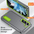 Miniatyrbillede 5 af 6: Anti-støv støtteben faldbeskyttelsesetui til Samsung Galaxy S23 Ultra 5G S 23 Plus S22 Ultra A54 A14 A13 A53 A04S 2 i 1 taske Black for Galaxy A04S