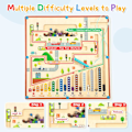 Miniatyrbilde 4 av 7: Montessori-leketøy for 3-6 år, Magnetisk labyrintspill for å lære farger og tall, Magnetisk bylabyrint, Treleketøy, Reisespill for barn Stad