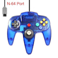 Miniatyrbild 1 av 5: 2-pack Klassisk Trådbunden N64-handkontroll Retrospel 64-bitars Spelhandkontroll Joystick Ersättningshandkontroll 06 1pc