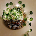 Miniatyrbillede 2 af 2: 2m 20 Led Fairy Rattan Lampe Begonia Blad Lys Kæde Guirlande Til Bryllupsfest