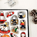 Miniatyrbild 2 av 2: Set med 24 st Mini Julgransprydnader i Trä Premium Miniatyr