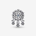 Miniatyrbild 3 av 3: Charm hänge - PANDORA - Frostigt Snöflinga - Silver - Vit - Kvinna