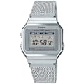 Miniatyrbillede 1 af 4: Casio unisex vintage ur - A700WEM-7AEF - Vandtæt - Milanese mesh armbånd Vit