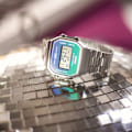 Miniatyrbillede 4 af 4: Casio Ur - Unisex - A168WER-2AEF - Rustfrit stål - Sølv - Blå Sølv
