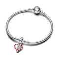 Pikkukuva 4 / 4: Charm-riipus - PANDORA - Joulu - Hopea - Punainen - Nainen Röd