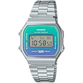 Miniatyrbillede 1 af 4: Casio Ur - Unisex - A168WER-2AEF - Rustfrit stål - Sølv - Blå Sølv
