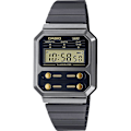 Pikkukuva 3 / 4: Miesten Casio kello A100WEGG-1A2EF Quartz Digital ruostumattomasta teräksestä valmistettu rannekoru musta sort