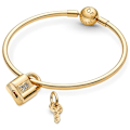 Miniatyrbillede 5 af 5: Charm - Pandora - 760088C01 - Gul - Gylden - Sølv Gul